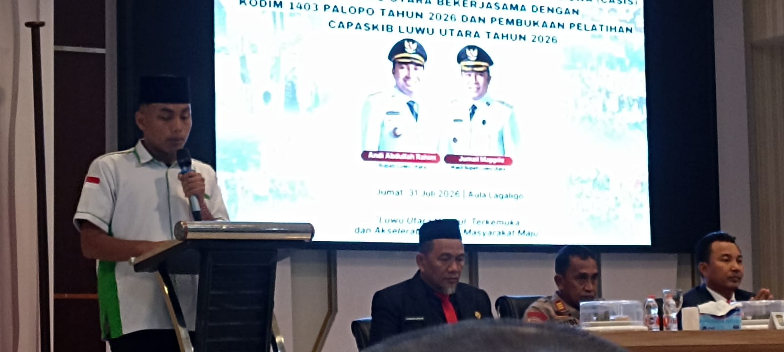 Khidmat di Mimbar Doa, Siswa MAN Luwu Utara Dipercaya Menjadi Pembaca Doa pada Pembukaan Pelatihan Capaskib 2026